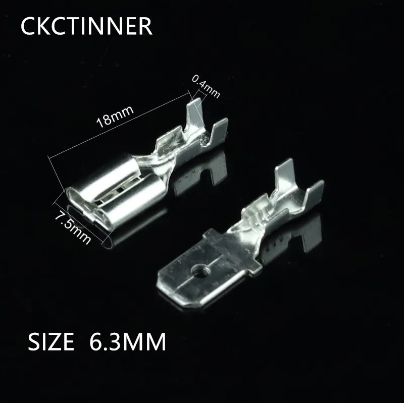 20 unids/lote 2,8mm 4,8mm 6,3mm el terminal de resorte de inserción aislante del enchufe con cubierta transparente