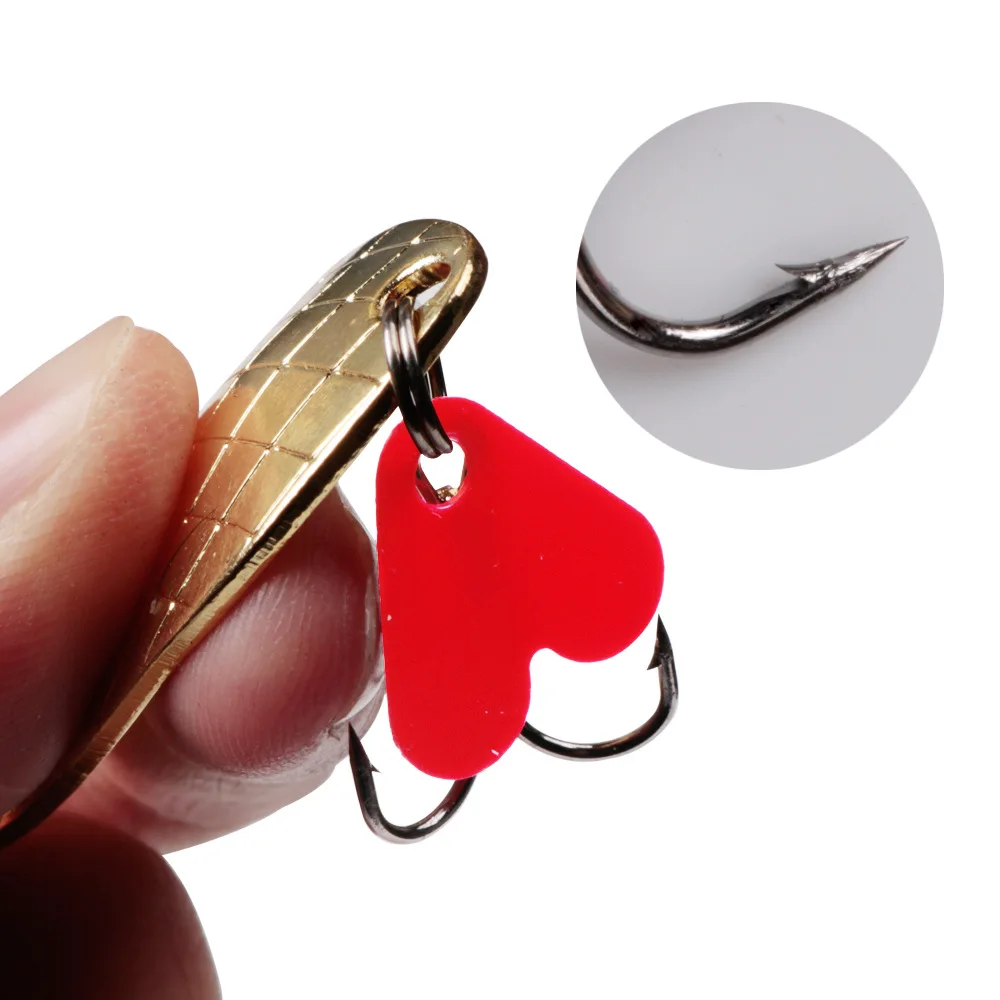 1 Chiếc Kim Loại Jigging Con Quay Spinner 9G 7Cm Mồi Dụ Cá Cứng Mồi Giả Kim Sa Lấp Lánh Tiếng Ồn Paillette Nhân Tạo Mồi Với móc Treble