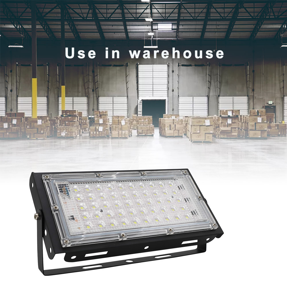 Foco reflector LED de 220-240V, 50W, Ip65, impermeable, luces de pared Exterior, lámpara de jardín, luz de inundación blanca