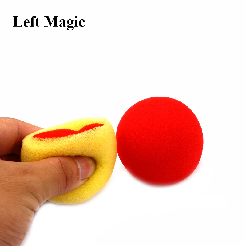 2 unids/set bola de esponja que cambia de Color, trucos de magia, esponjas súper suaves divertidas, bola que cambia, accesorios mágicos cuadrados de primer plano para escenario