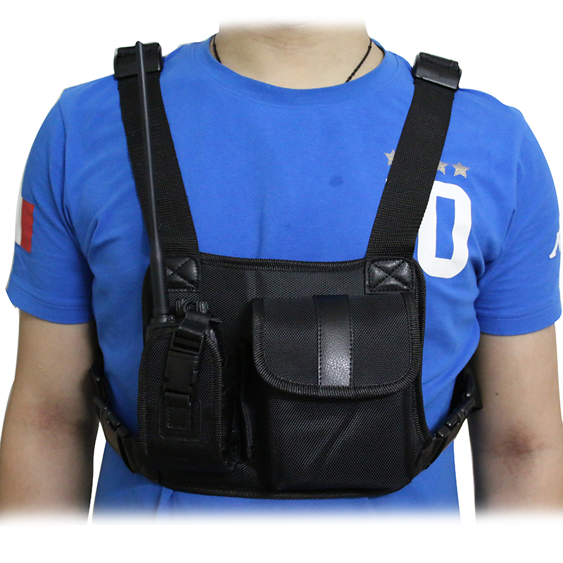 Baofeng UV-5R UV-82 tyt motorola icomトランシーバー用キャリングバッグ,ラジオハーネス,チェスト,フロントパック