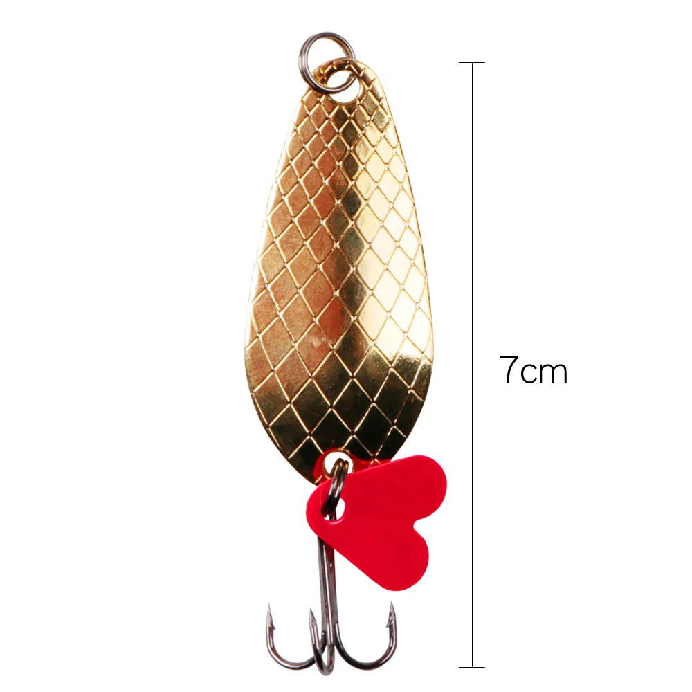 1 Chiếc Kim Loại Jigging Con Quay Spinner 9G 7Cm Mồi Dụ Cá Cứng Mồi Giả Kim Sa Lấp Lánh Tiếng Ồn Paillette Nhân Tạo Mồi Với móc Treble