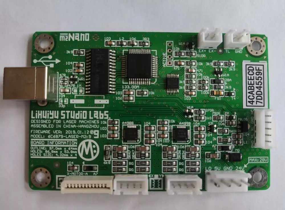 LIHUIYU M2 Nano Laser Điều Khiển Board Mẹ Main Mẹ Hội Đồng Quản Trị Hệ Thống Sử Dụng cho Co2 Máy Cắt Khắc 3020 4030 6040