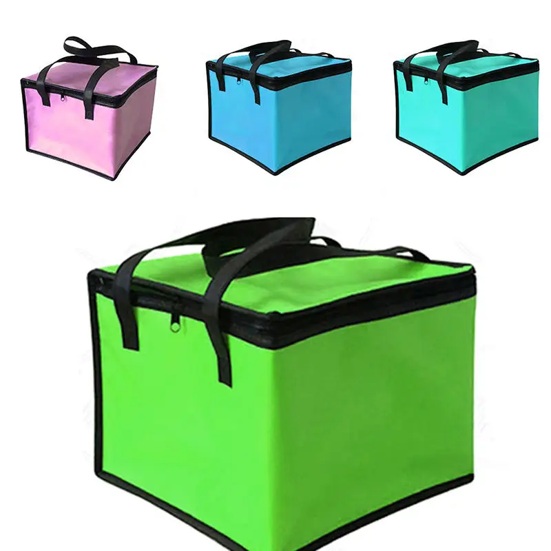 Cánh Nhiệt Túi Giờ Ăn Trưa Sandwich Uống Mát Lưu Trữ Hình Vuông Lớn Ướp Lạnh Zip 4 Người Lá Thiếc Túi Đựng Thực Phẩm cà Phê