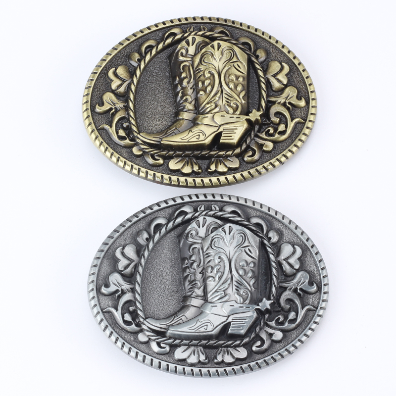 Klassiker beliebte Stiefel Muster Cowboy Gürtels chnalle Legierung