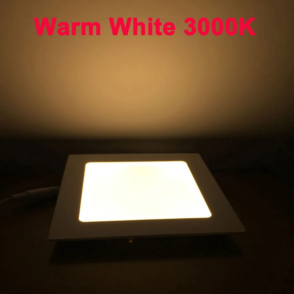 Siêu Mỏng Đèn Led Panel Âm Trần 3W 6W 9W 12W15W 18W Tròn/Vuông Đèn LED Ốp Trần Đèn đèn AC85-265V Đèn Led Panel Âm Trần Đèn