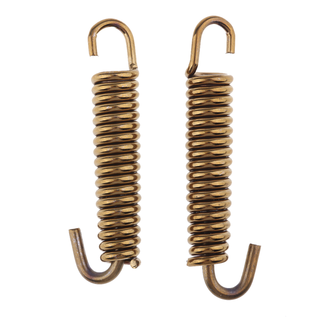 2 個 65 ミリメートルオートバイステンレス鋼排気管マフラースプリングフック優れた強度 & 外観排気管スプリング