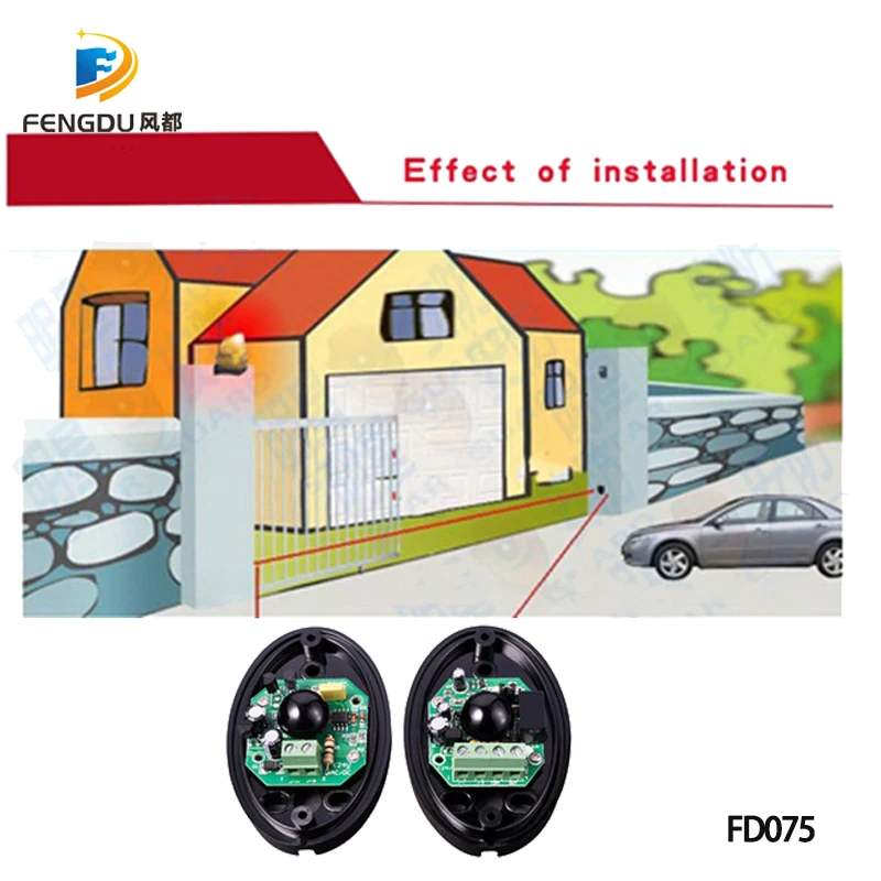Sensor infrarrojo de fotocélula con cable de seguridad para puertas y puertas automáticas, abridores de garaje, 10 pares/lote, 10m, 12VAC/DC