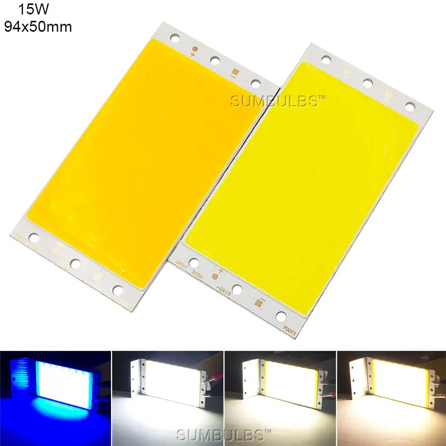 Sumbulbs 12V COB Bóng Đèn LED 2W-200W Trắng Xanh Đỏ Màu Tròn COB LED thanh Đèn Dây DC12V DIY Đèn Chip
