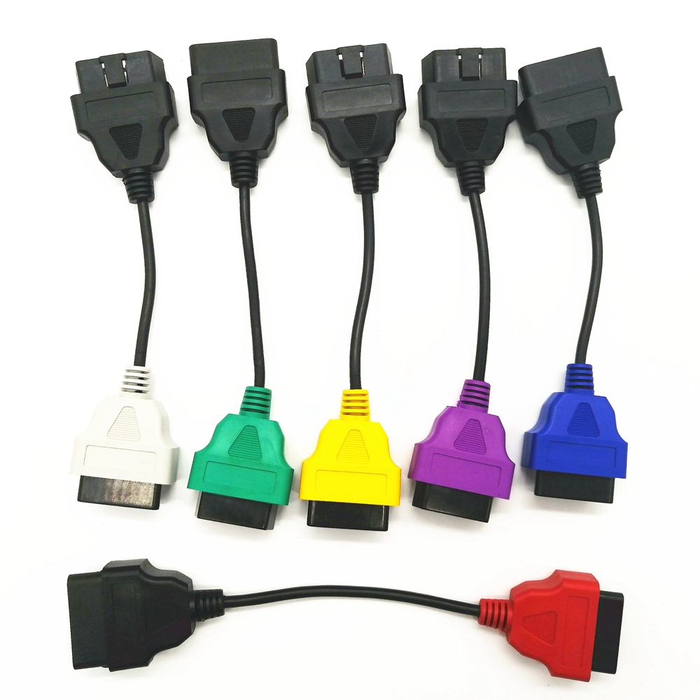 Mới Nhất 6 Màu Tự OBD2 Cổng Kết Nối Chẩn Đoán Cáp Cho FiatECUScan Và Multiecuscan Cho Fiat Alfa Romeo Và Cho Lancia