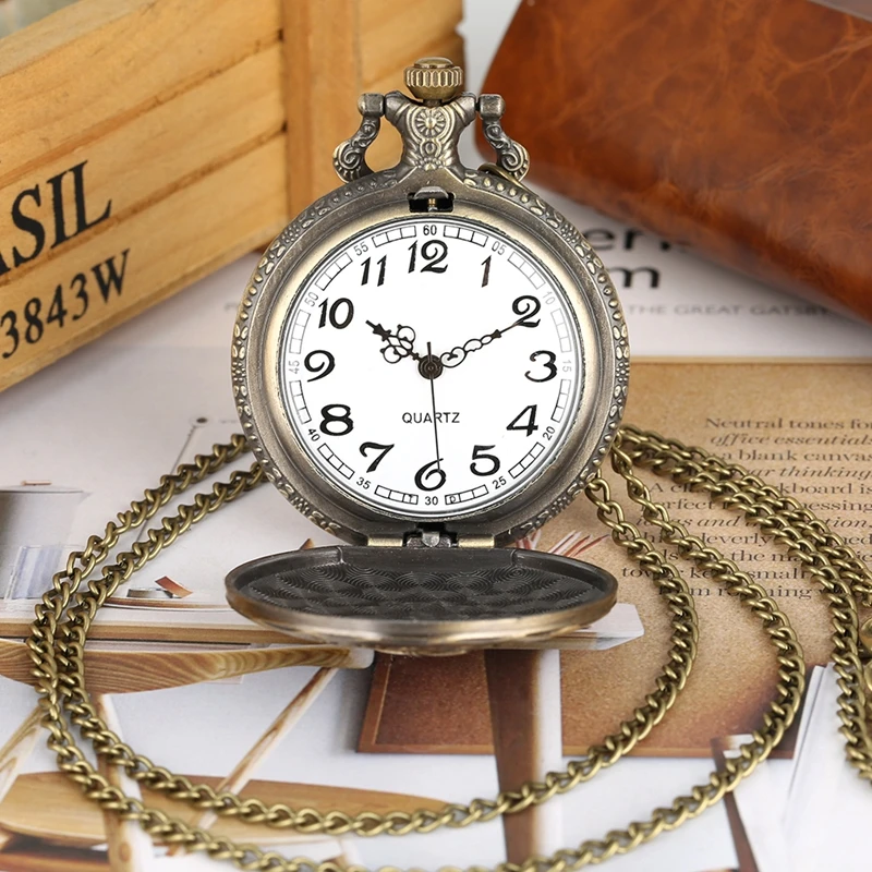 Reloj de bolsillo de cuarzo Retro, san valentín, patrón de los bomberos, desafío, tradición, sacrificio, compromiso, regalo comunitario