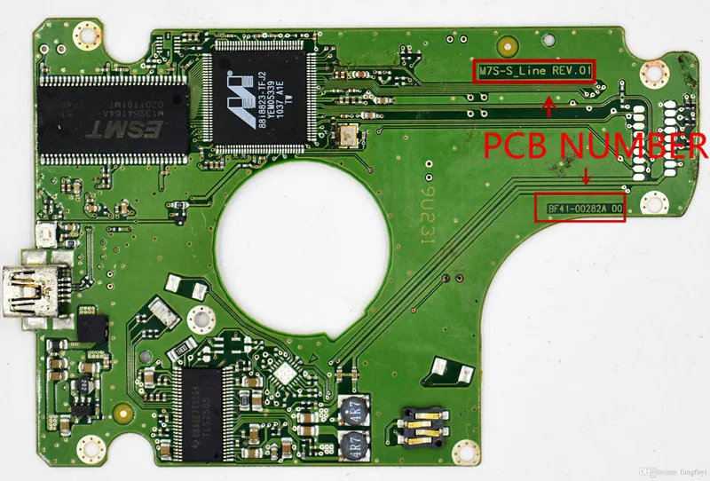SA notebook hard disk circuit board number BF41-00282A M7S-S LINE REV.01 / HM3221X , HM502JX