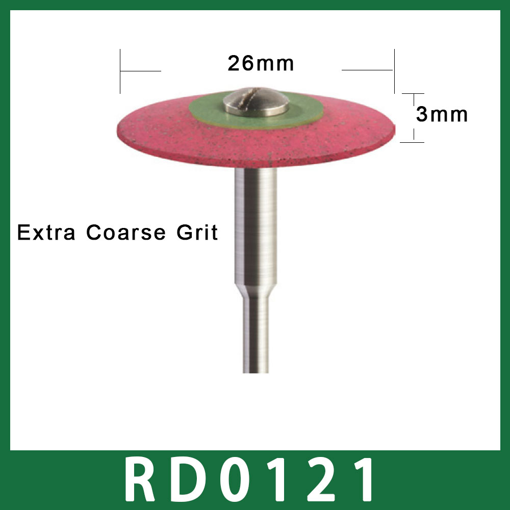 지르코니아/도자기 PFM/Emaxs용 고무 다이아몬드 폴란드어 휠(HP) 26mm 직경 1개