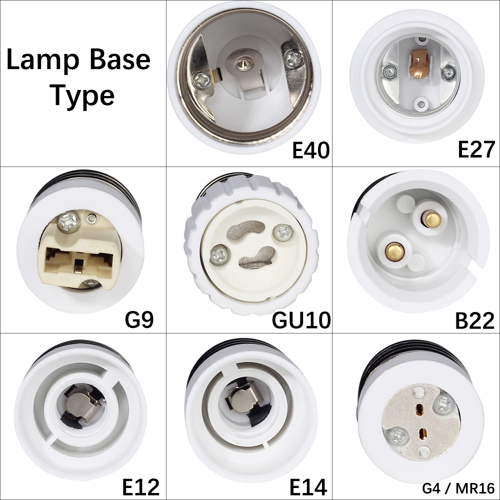 1PCS E27 Stecker auf E14 G9 E12 B22 G4 MR16 GU10 E40 Weibliche Lampe Basis Lampe Halter Konverter sockel Adapter Für LED Mais Birne licht
