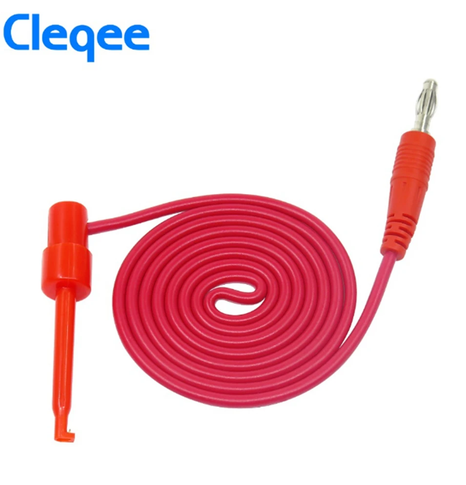 Cleqee P1039 1 Juego de conector Banana de 4mm para probar el gancho, Kit de cables de prueba, Cable Mayitr IMax B6 para multímetro, herramientas de prueba electrónica