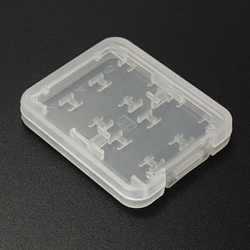 1 Máy Tính 8 Trong 1 Tấm Bảo Vệ Giá Đỡ Nhựa Trong Suốt Mini SD SDHC TF MS Lưu Trữ Thẻ Nhớ Hộp túi