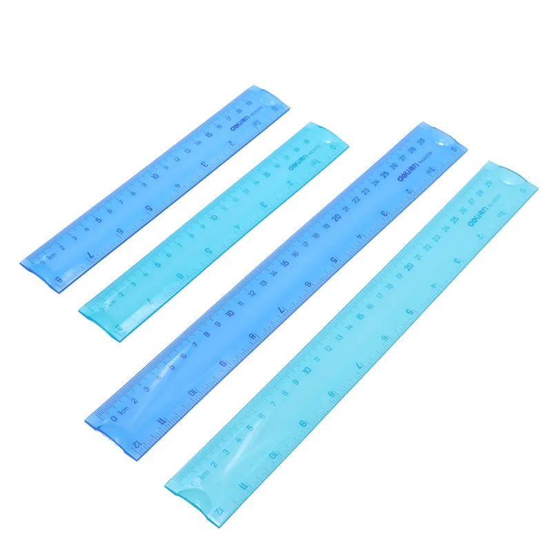 1 Pcs Blue/green 20cm/30cm Flexible Ruler Transparent Drawing Ruler For Students Creative Plastic Soft Ruler Office And School