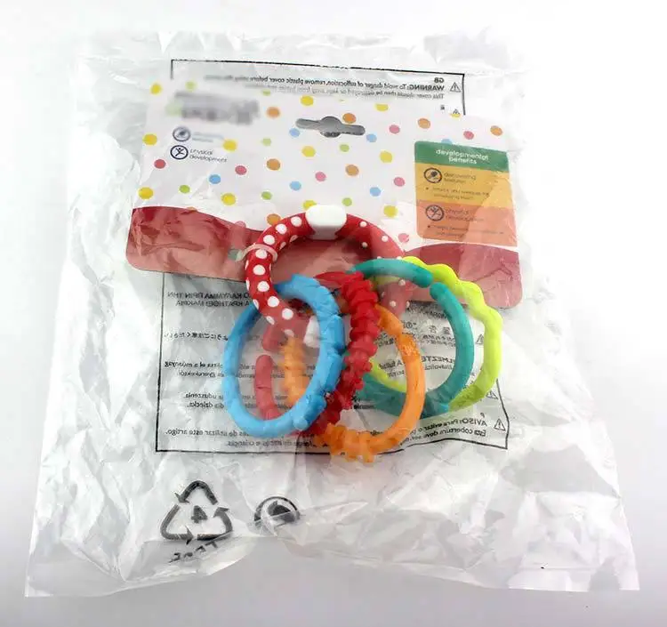 เด็ก DIY ยางกัด BPA ฟรี Chewable การงอกของฟัน Rainbow Molars CHAIN แหวนผ้ากันเปื้อนจับน่ารัก Sensoriel ของเล่นสําหรับเด็ก 0-12 เดือน