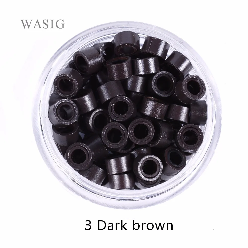 100 Cái 5 Micro Vòng Hạt Silicone Đính Hạt Liên Kết Microring Cho Lông Tóc Dụng Cụ 9 Màu Tùy Chọn