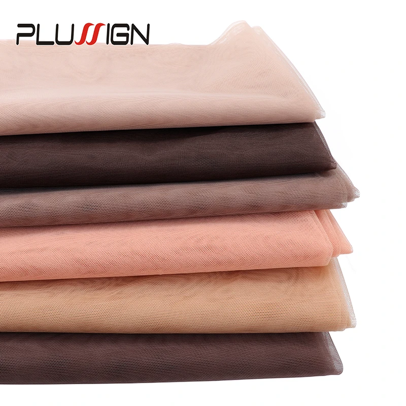 Red de encaje suizo Plussign de 0,25 yardas/Uds para hacer peluca, Material de importación para pelucas de encaje, cierre Frontal, redecilla, accesorios para hacer peluca