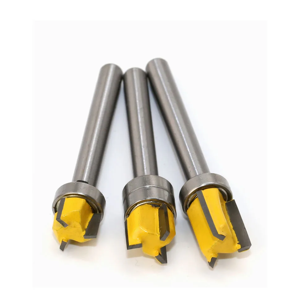 1 PC แบริ่ง Flush Trim Router บิตสําหรับไม้ 6mm Shank ตรงบิตทังสเตนเครื่องตัดไม้เครื่องมือ