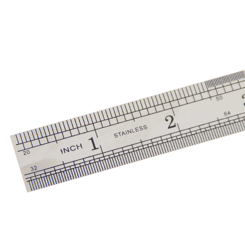 2 Chiếc 15Cm 6 Inch Thép Không Gỉ Kim Loại Thước Thẳng Chính Xác 2 Mặt Học Đồ Văn Phòng Soạn Thảo Tiếp Liệu