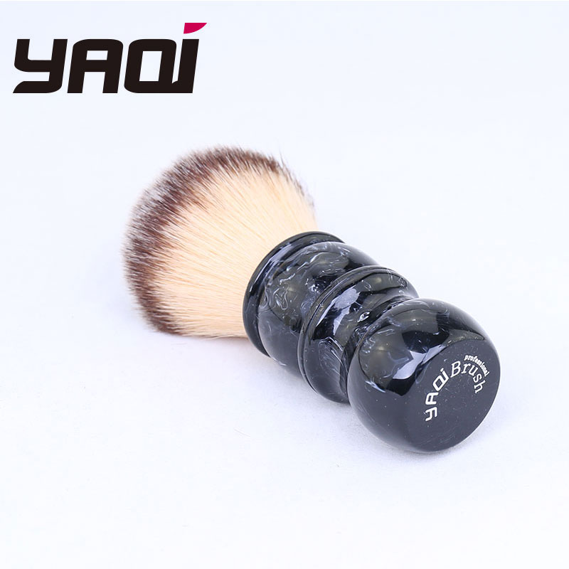 Yaqi 24MM 남성용 면도 브러쉬 수지 손잡이 나일론 남성용 통관 수염 전문 이발사 얼굴 청소 면도 브러쉬 도구