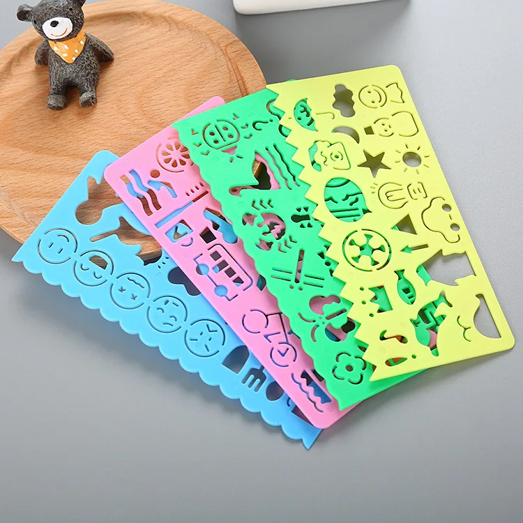 4 pcs Creative Children's Multifunctional Wisdom and Variable Rules Cute Student Stationery Drawing Practice Painting
