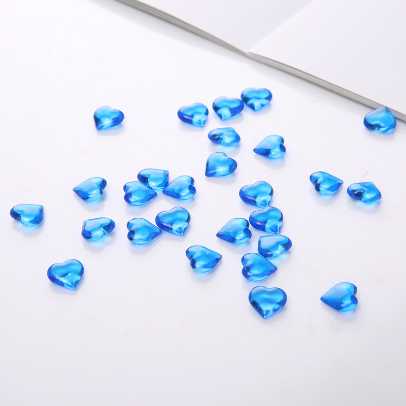 Bộ 100 10*4Mm Hình Trái Tim Acrylic Pha Lê Cầm Đồ Đá Cầm Cờ Game Miếng Cho Đột Quyết Chơi Bảng Phụ Kiện