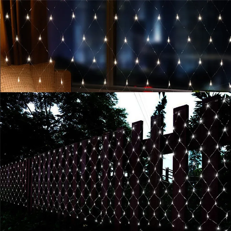 3M * 2M 1.5M * 1.5M LED Net Lights cortile impermeabile lampeggiante String Lights natale natale giardino esterno Patio fata decorazione