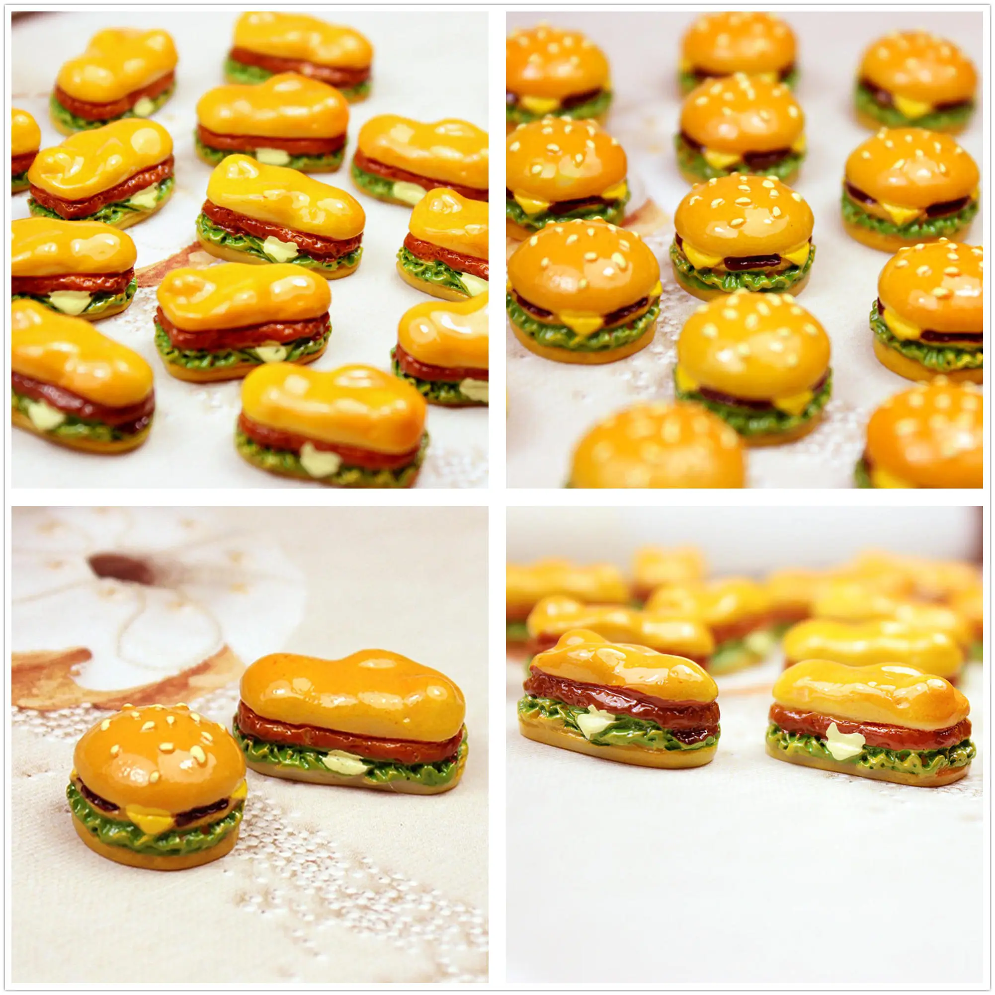 8 pezzi mini simulazione cibo per bambola giocattoli da cucina per bambini miniature di case delle bambole giocattolo classico giocattolo per hamburger