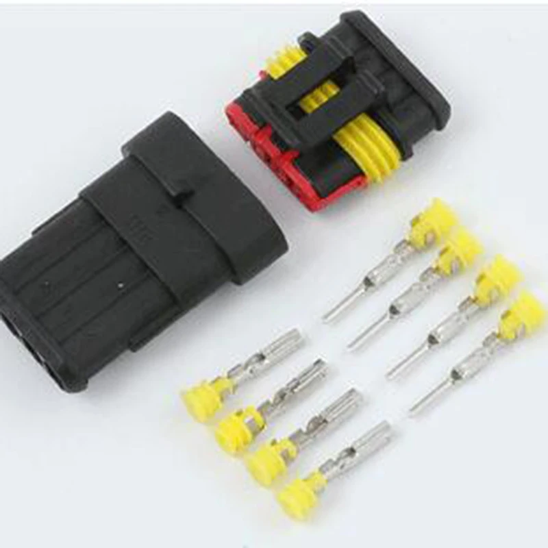 Juego de conectores impermeables automotrices para coche, lámpara de xenón, 1P, 2P, 3P, 4P, 5P, 6P, AMP 1,5, enchufe macho y hembra, 5 Juegos