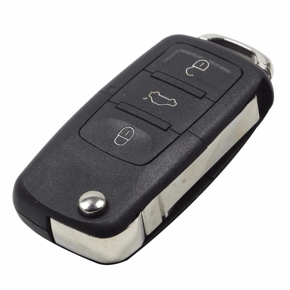 jingyuqin 10pcs 2/3/4 button Key Shell Case for VW Passat Polo Golf Touran Bora Ibiza Leon Octavia Fabia Remote Key blank