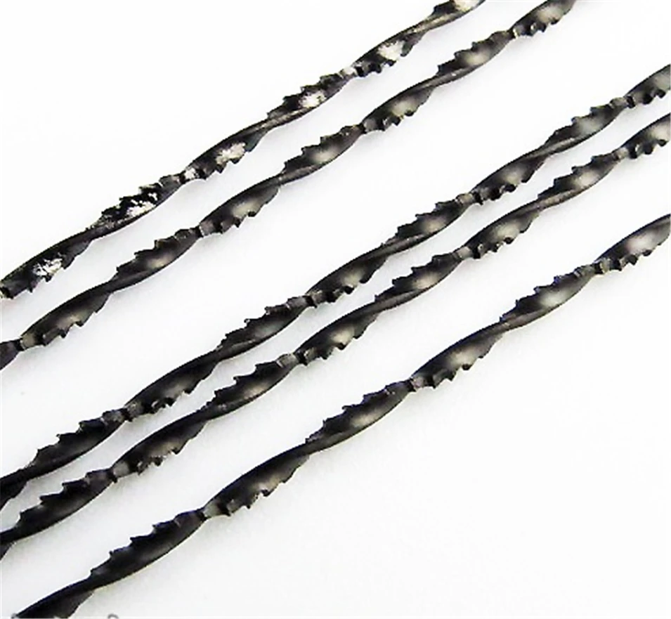 Miễn phí Vận Chuyển 12 cái 130 mét Di Chuyển Lưỡi Cưa 5 # Jig Thấy Blades Răng Xoắn Ốc 8 Các Loại Cưa Gỗ lưỡi Cho Khắc 12 cái Với Chuck