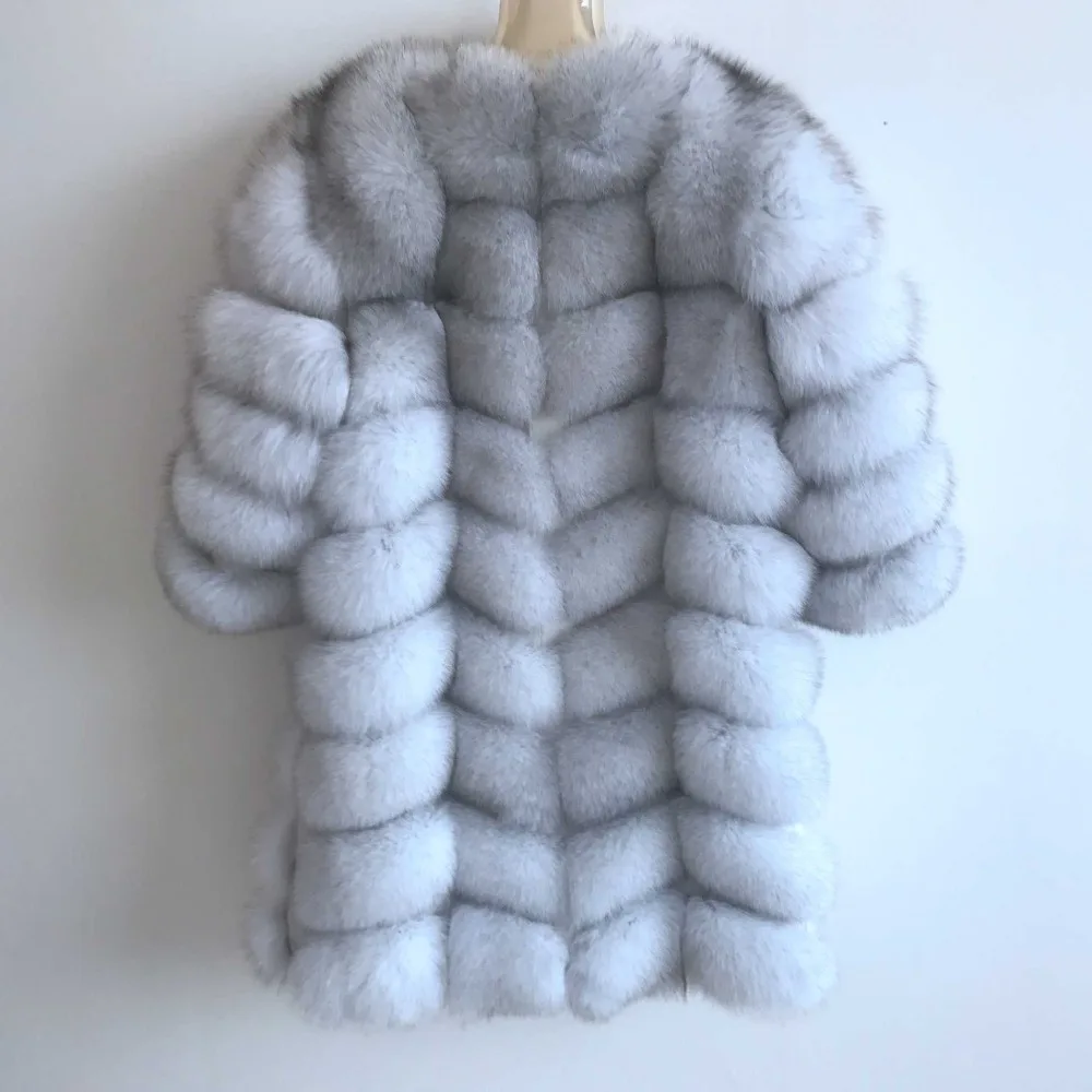 女性用の本物のキツネの毛皮のベスト,長さ90 cmのコート,袖のデザイン,短納期,袖を取り付けることができます,2023