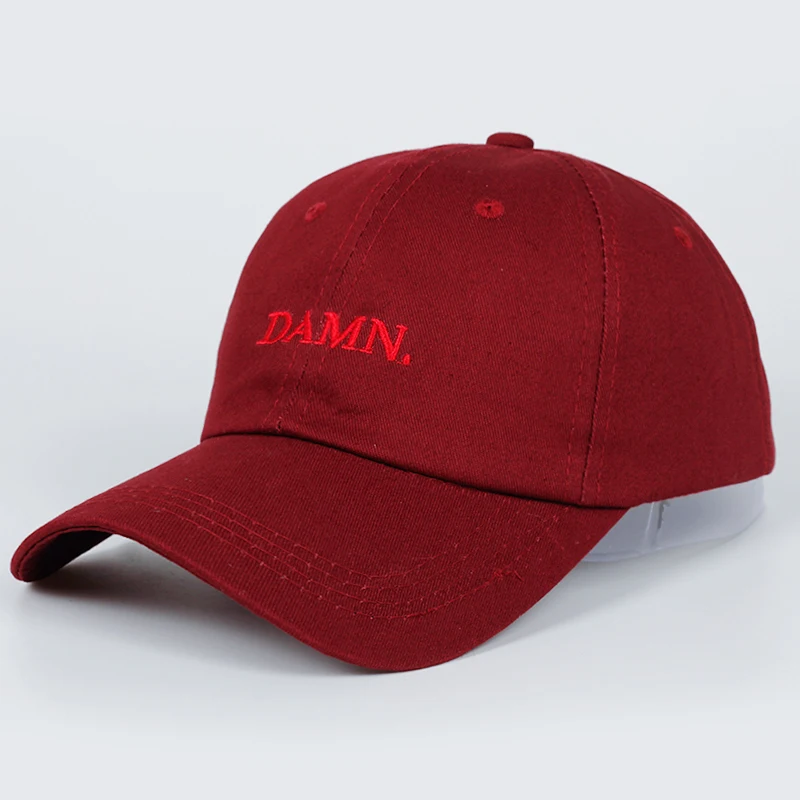 유니섹스 봄 여름 DAMN 모자 수 놓은 지구 아빠 모자 힙합 모자 Kendrick Lamar 랩퍼 스냅 백 모자 야구 모자 도매