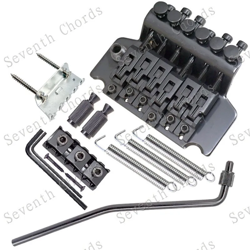 EIN Satz Tremolo Double Locking System Pulled Strings E-Gitarre Brücke Zubehör Teil 3 Farben