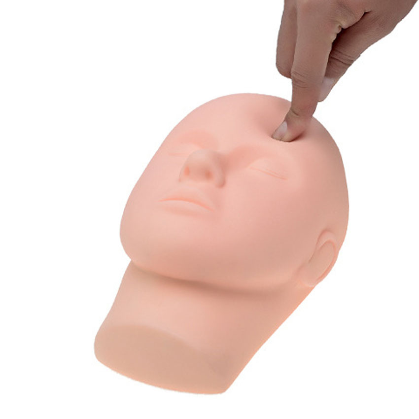 Tête de Mannequin pour Extensions de Cils, Modèle d'Entraînement pour les Yeux Fermés, pour le Énergie, le Maquillage