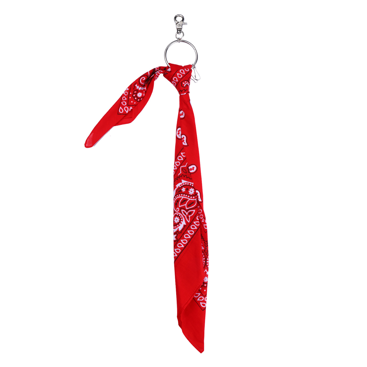 Bandana cachecol quadrado com chaveiro