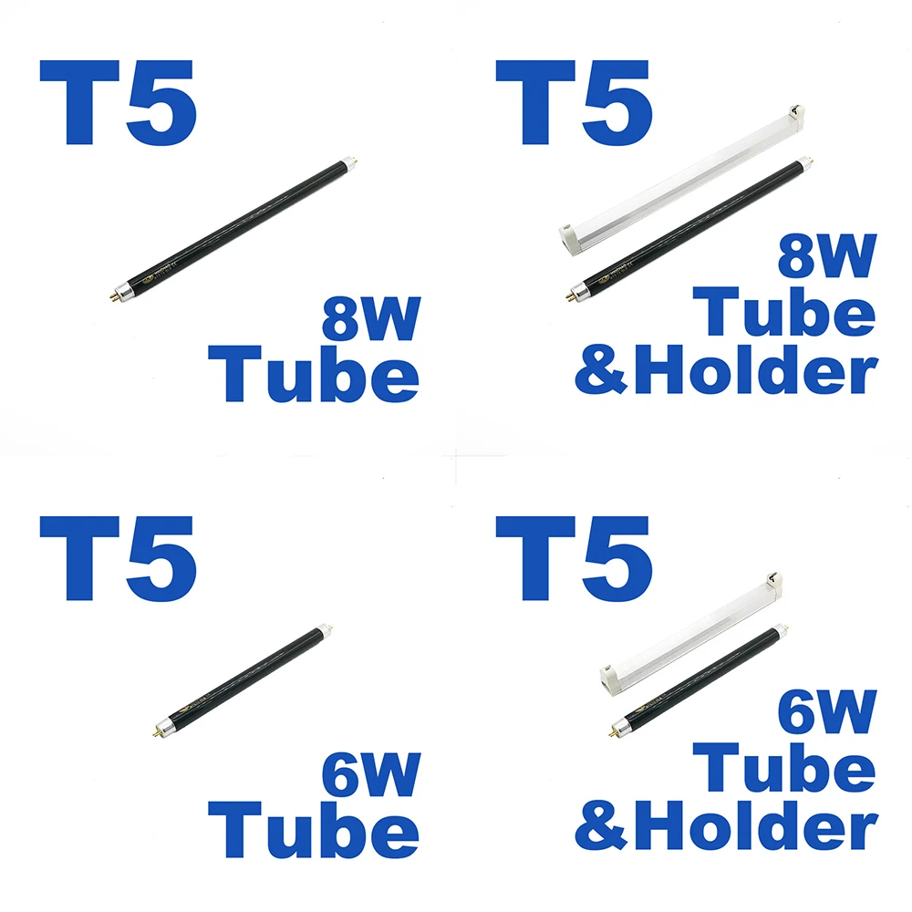 4W 6W 8W 10W 15W T5 T8 BLB UV Đen Ánh Sáng Tia Cực Tím Đèn UVA Huỳnh Quang phát Hiện Tiền Phát Hiện Xác Minh Ống Tím Ánh Sáng