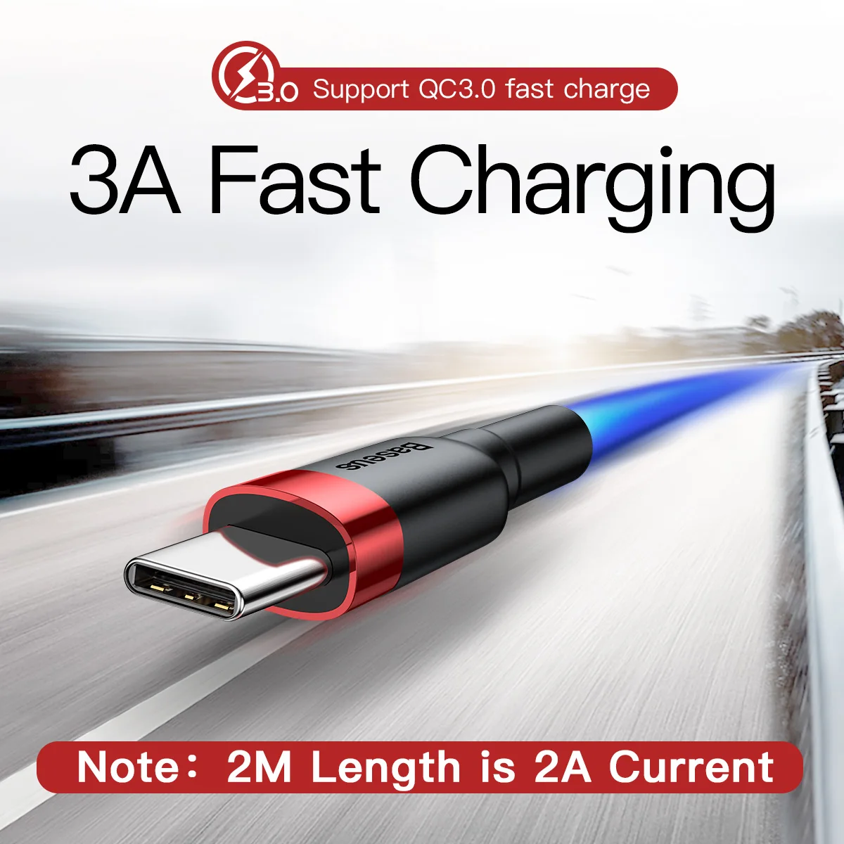 Baseus USB Type C Кабель для быстрой зарядки Зарядное устройство USB C Тип-C Провод Шнур для Samsung S22 S10 Xiaomi POCO Huawei USB C Кабель для передачи данных 3 м