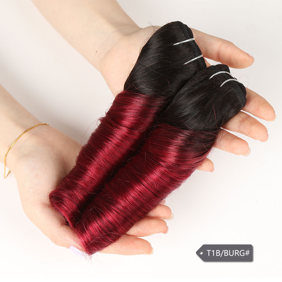 SLEEK Remy ผมธรรมชาติ Hollywood Loose WAVE บราซิลผมสานข้อเสนอ Ombre สีน้ำตาล P6/27 P4/27 จัดส่งฟรี