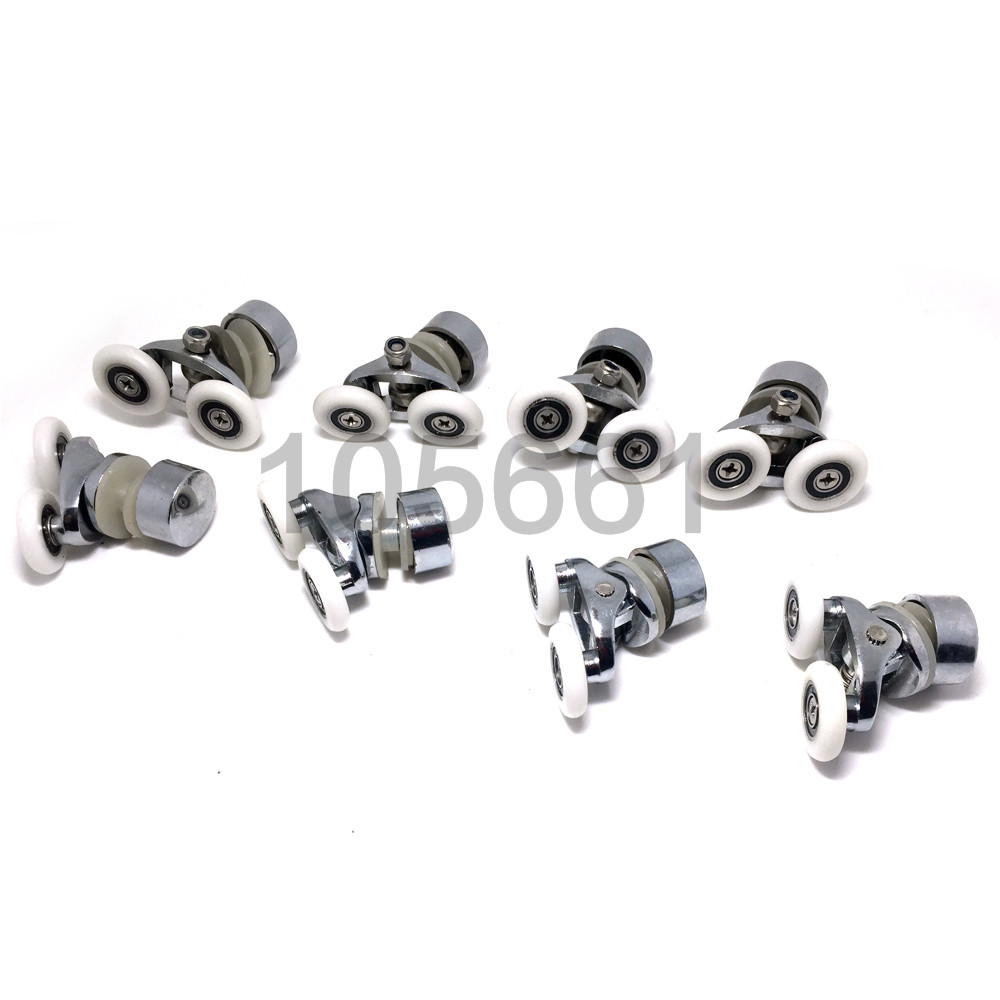 8x roda inferior dupla liga de zinco para porta de chuveiro e roda 25mm