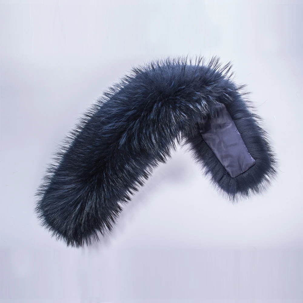 MAOMAOKONG mit kapuze Große pelze 100% echt waschbären farbe pelz kragen top qualität