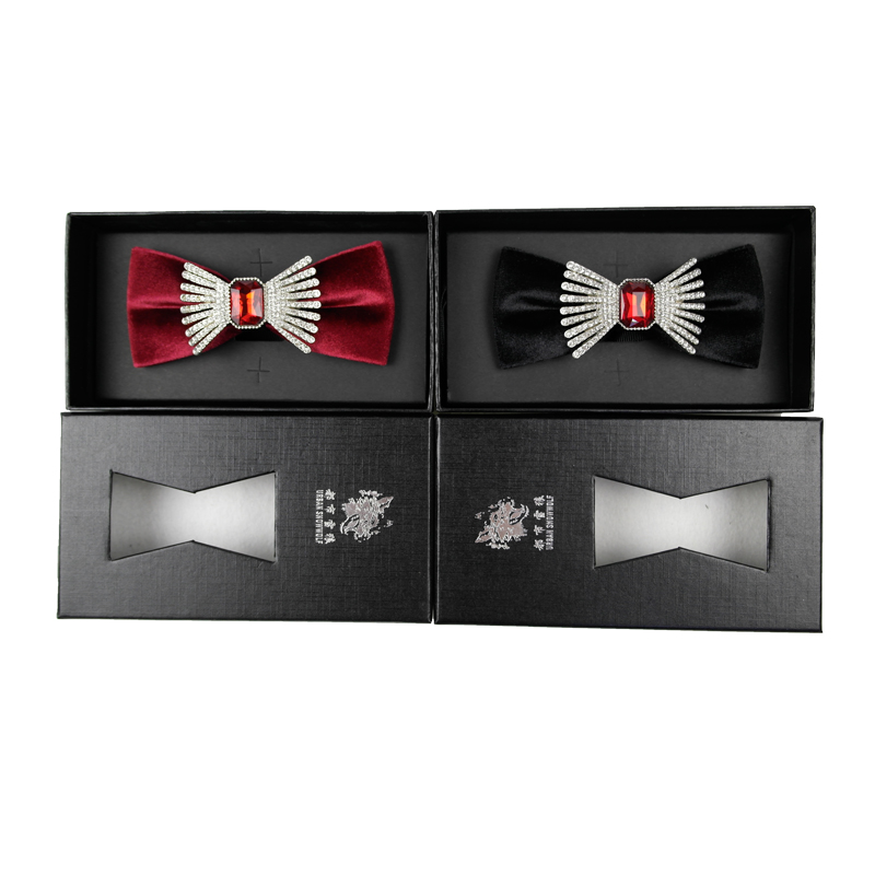 ใหม่จัดส่งฟรีผู้ชายแฟชั่นชายคนสบายๆระดับไฮเอนด์ทับทิมปมโบว์ผูกแฟชั่นชุดชุดอุปกรณ์เสริมเนคไทH Eadwearกำมะหยี่