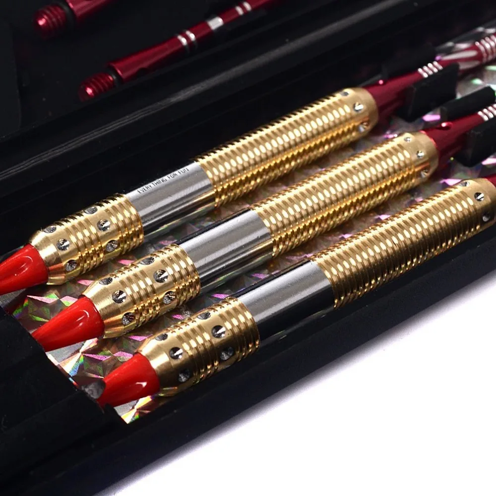 CUESOUL Đầu Mềm Phi Tiêu Bộ Vàng 16G Phi Tiêu Thùng Mắt Hãm Phanh, đỏ Nhôm Trục Phi Tiêu Cho Dardos Electronico