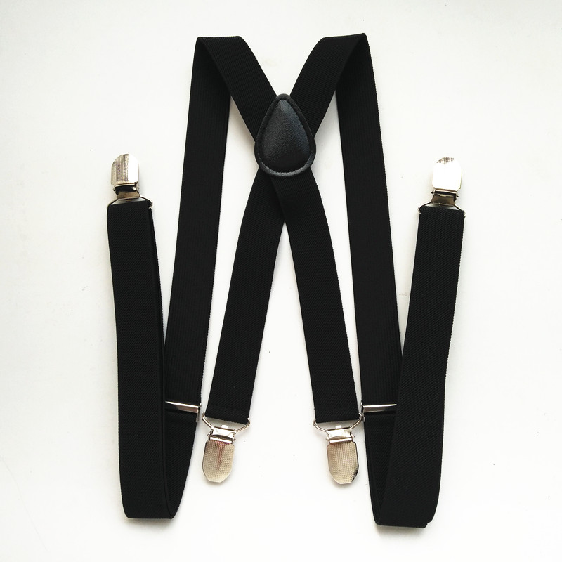 Mới 2.5 Cm Chiều Rộng Nam Nữ Treo Áo 4 Clip-On Da Treo Áo Size Lớn X Lưng Nẹp Quần Trẻ Em Ở Lại BD055