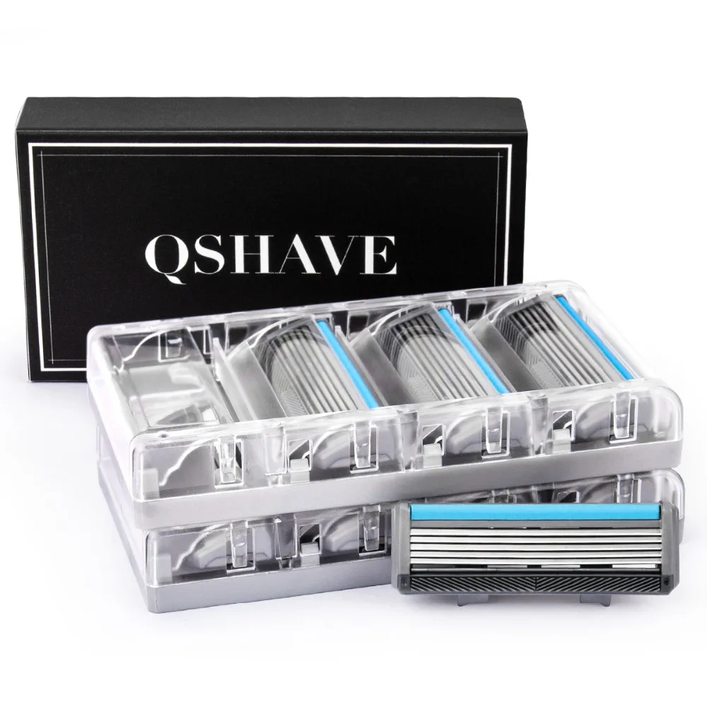 Qshave Đen Người Nhện Spider Man Dao Cạo Râu Đức X5 Lưỡi Dao Với Tông Đơ Cắt Lưỡi Dao, 4 & 8 & 16 Hộp Mực Lựa Chọn
