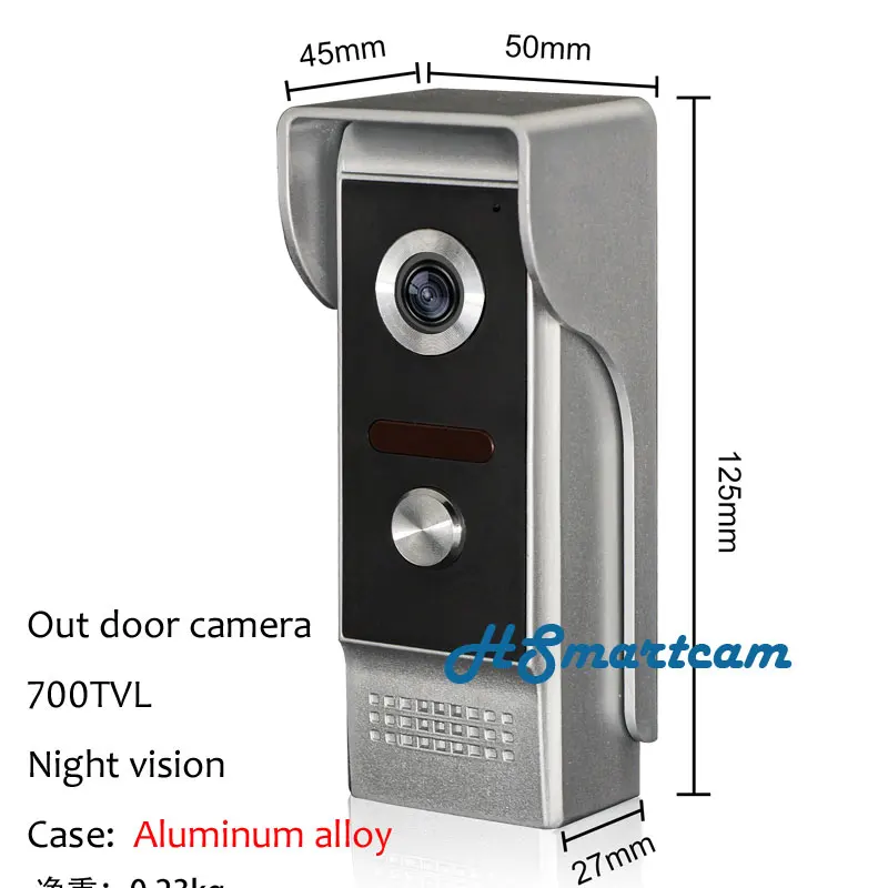 ใหม่ Home Security กล้องประตู 700TVL Night Vision (กรณีอลูมิเนียม) สําหรับ Video Intercom Doorbell ระบบประตูโทรศัพท์ Bell