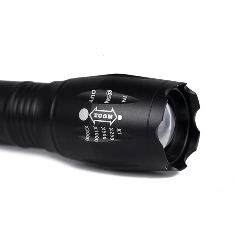 Đèn pin Led Siêu Sáng đèn pin T6 Cắm Trại 5 Chế Độ chuyển đổi 4000 LM Phóng To Xe Đạp sử dụng pin 18650